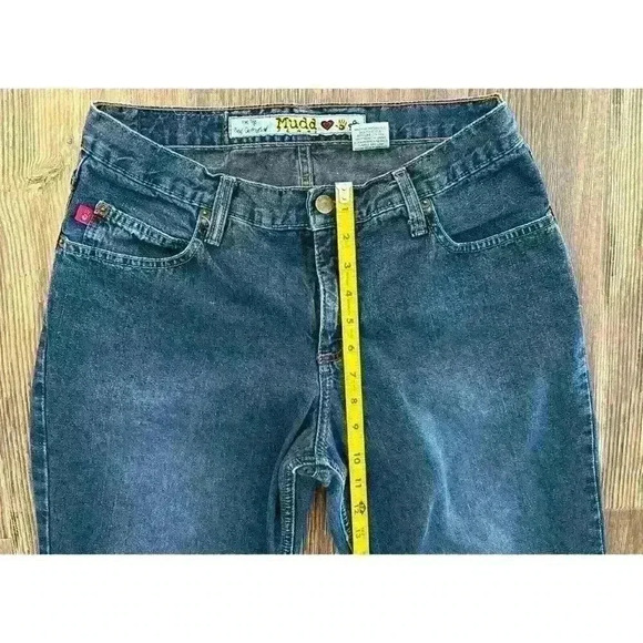 Vtg Y2K Mudd Jeans Womens Juniors Size 11 Dark Wash Mid-Rise Bootcut *Read* - Picture 6 of 16